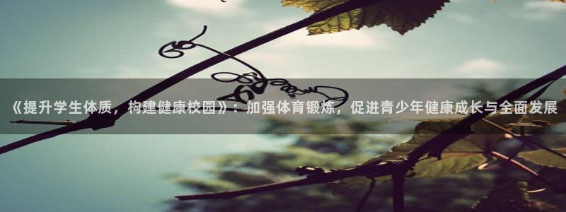 k1体育 十年品牌：《提升学生体质，构建健康校园》：加强体育锻炼，促进青少年健康成长与全面发展